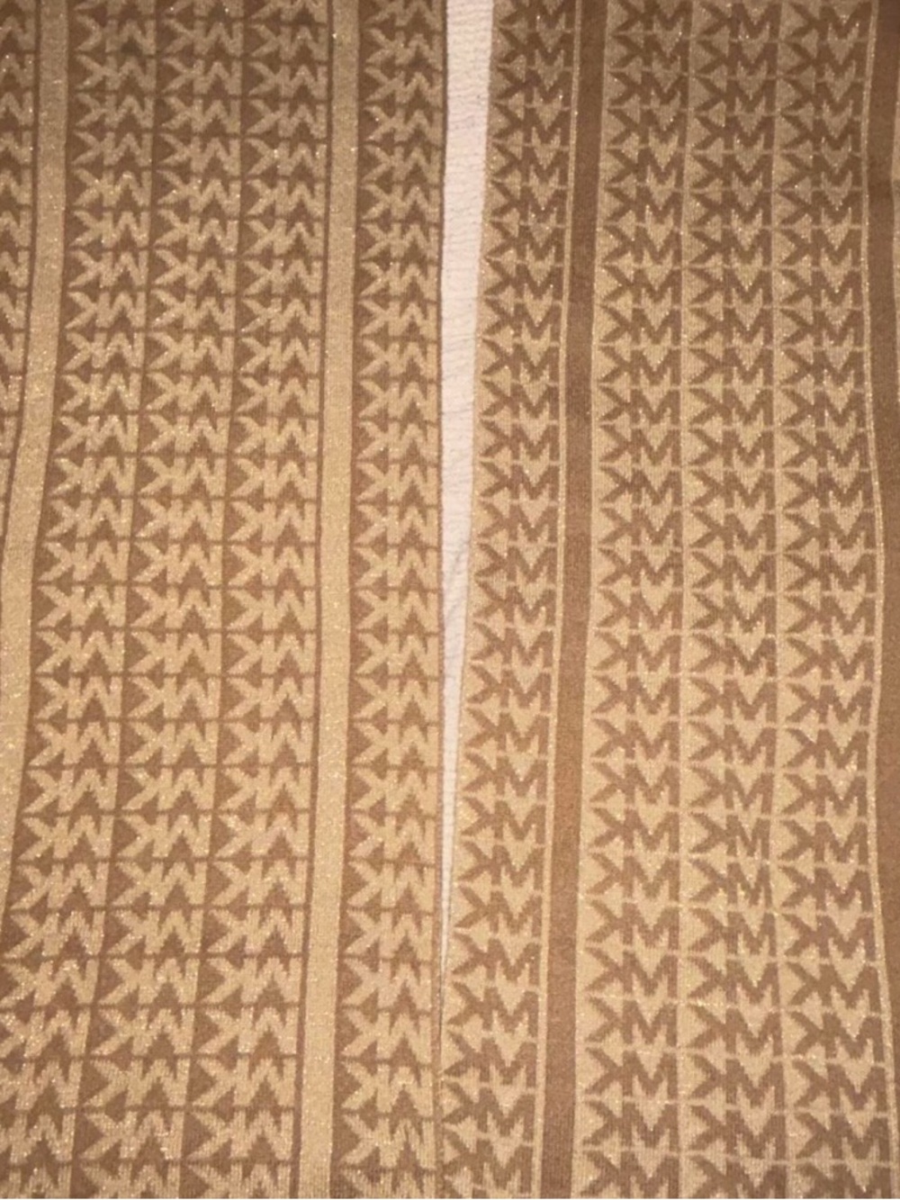 MICHAEL Michael Kors Tan Jacquard MK Stripe Throw